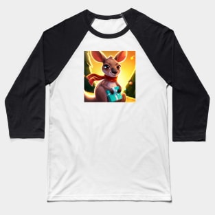 Cute Kangaroo Drawing Baseball T-Shirt